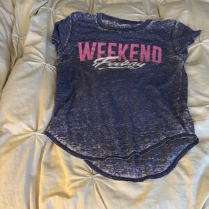 Source Unknown Blue and Pink Weekend Tee